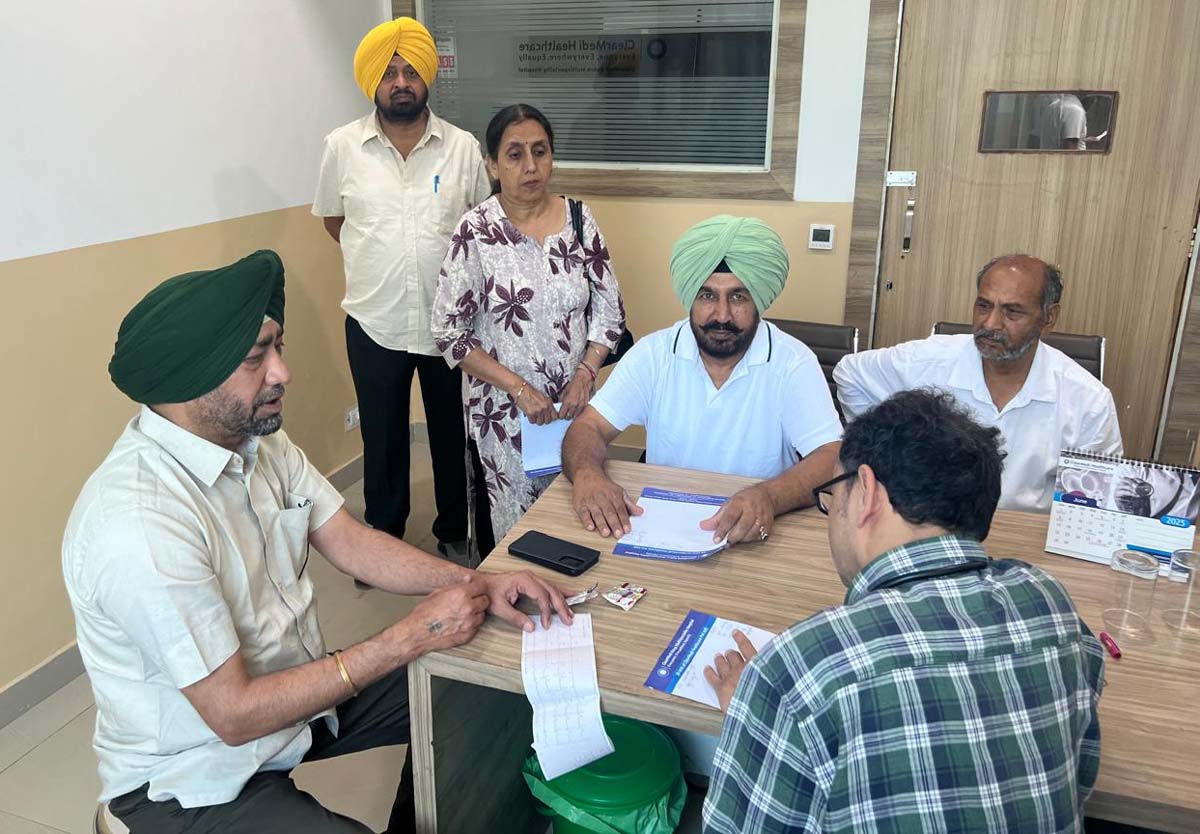 Medical camp organised by District Mohali unit of Police Pensioner Welfare Association.